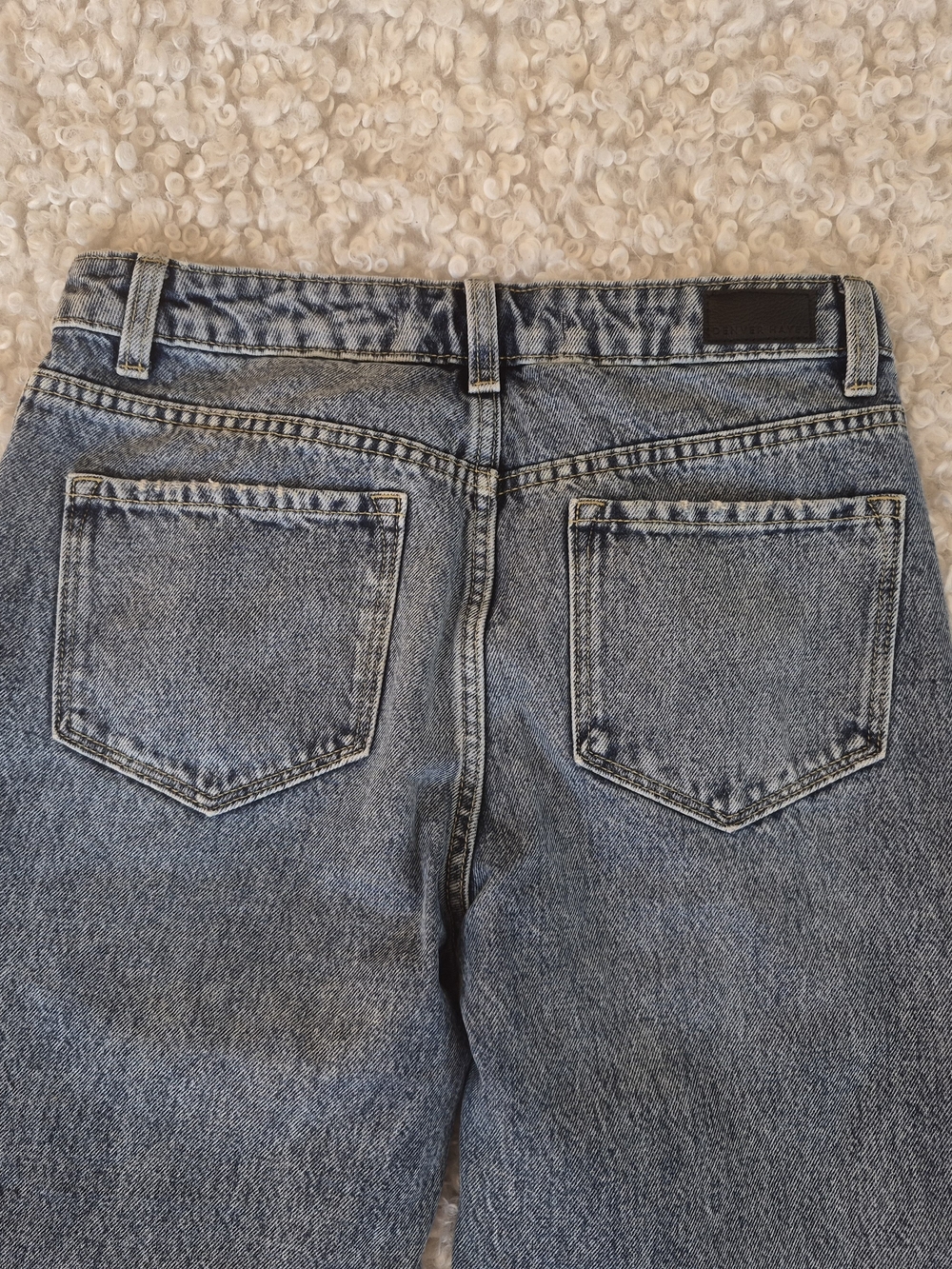 Denver Hayes High Rise Straight Crop Denim Jeans Blue 6 Classic Casual 80's Y2K - Picture 9 of 11